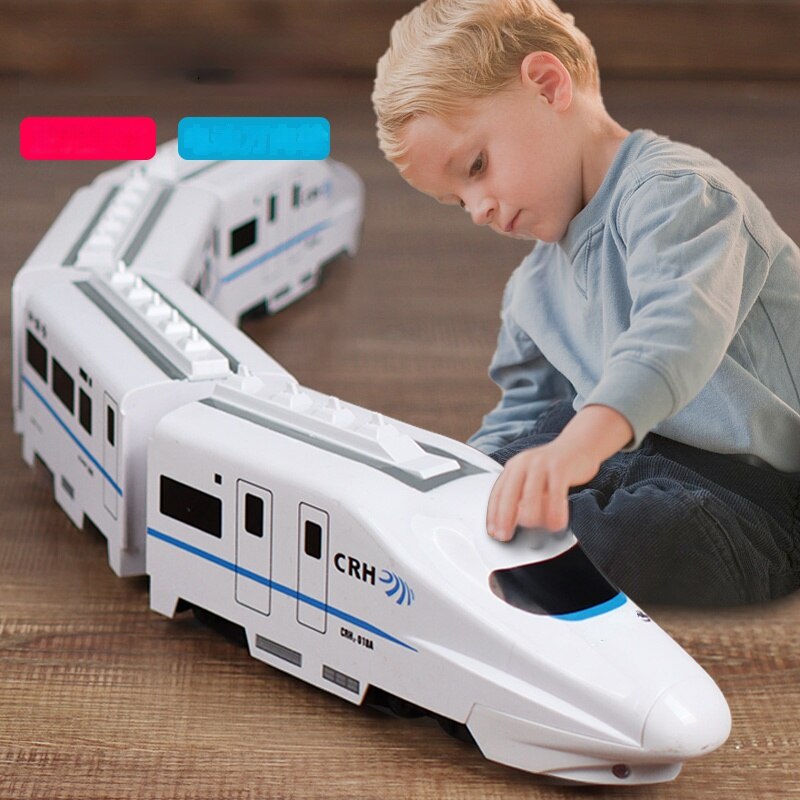 어린이 장난감 자동차 시뮬레이션 고속 열차 작은 기차 전기 보편적 인 조화 작은 기차 퍼즐 모델 소년
